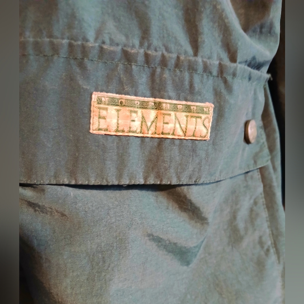 ​Vintage Northern Elements Cabin Essentials Fleece Lined Parka Jacket Navy/Green - Picture 6 of 14